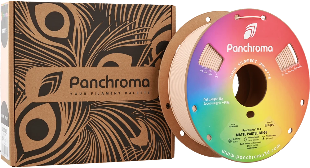 Polymaker Panchroma PLA MATTE Pastel plastikas 1.75mm 1kg - Pastel rusvai gelsvas
