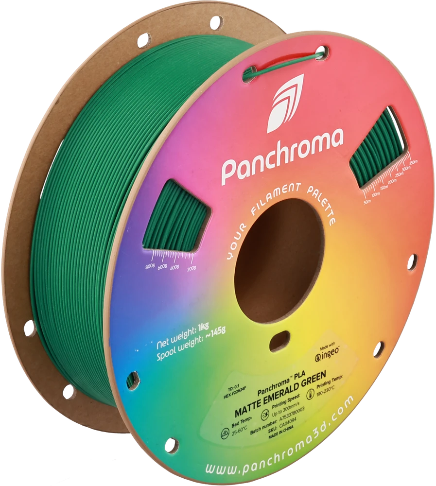 Polymaker Panchroma PLA Matte plastikas 1kg 1.75mm - Emerald Žalias