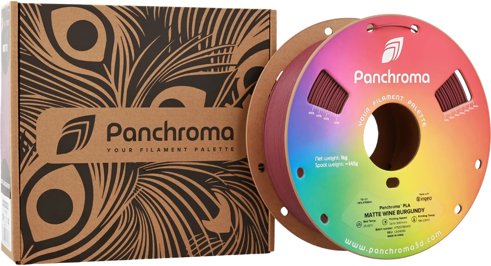 Polymaker Panchroma PLA Matte plastikas 1kg 1.75mm - Wine Burgundy