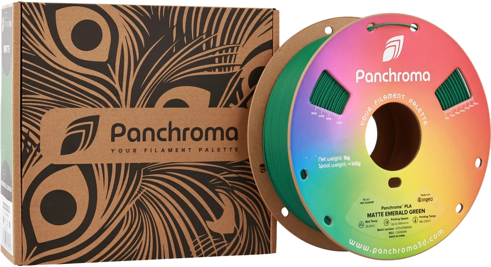 Polymaker Panchroma PLA Matte plastikas 1kg 1.75mm - Emerald Žalias