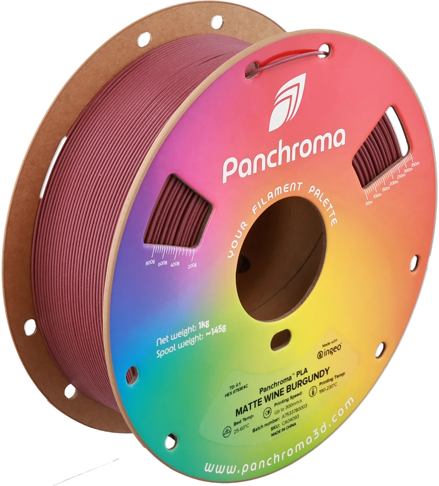 Polymaker Panchroma PLA Matte plastikas 1kg 1.75mm - Wine Burgundy