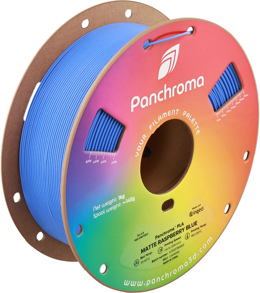 Polymaker Panchroma PLA Matte plastikas 1kg 1.75mm - Raspberry Mėlyna