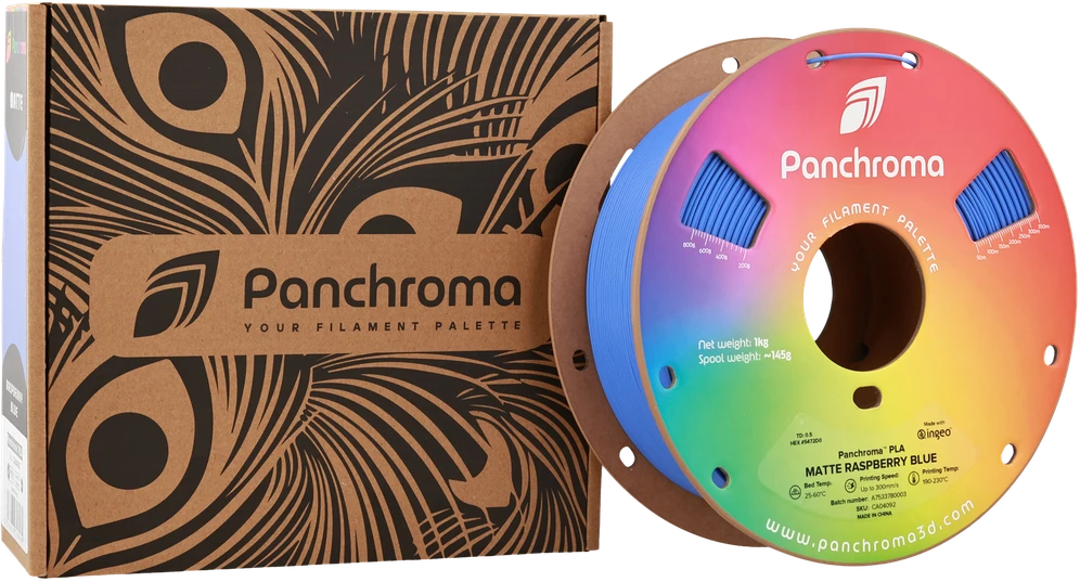 Polymaker Panchroma PLA Matte plastikas 1kg 1.75mm - Raspberry Mėlyna