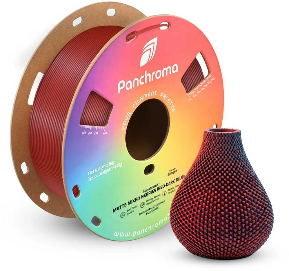 Polymaker Panchroma PLA Dual Matte 1.75mm 1kg -Foggy Oranžinis (Pilkas-Oranžinis)