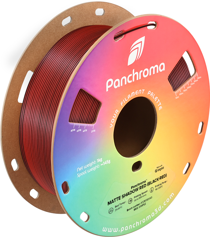 Polymaker Panchroma PLA Dual Matte 1.75mm 1kg - Shadow Raudona (Juodas-Raudona)