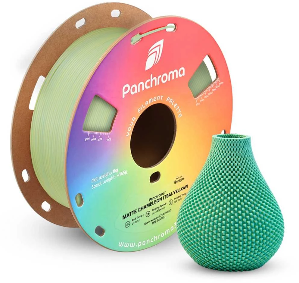 Polymaker Panchroma PLA Dual Matte 1.75mm 1kg - Chameleon (Teal-Geltona)