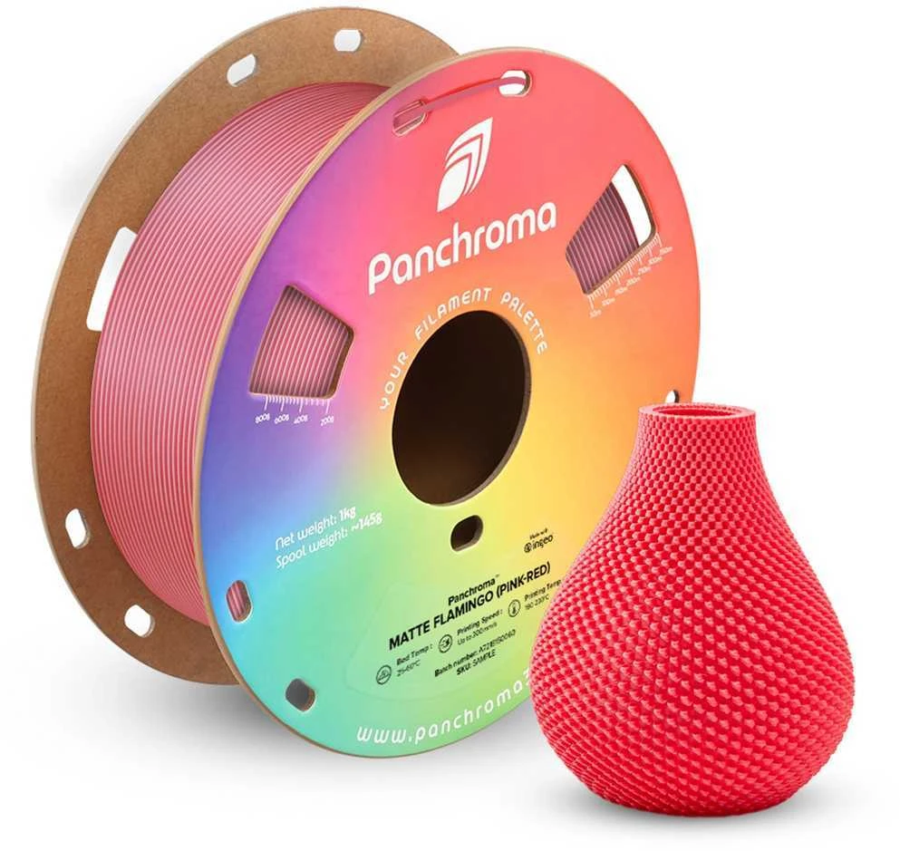 Polymaker Panchroma PLA Dual Matte 1.75mm 1kg - Flamingo (Rožinė-Raudona)