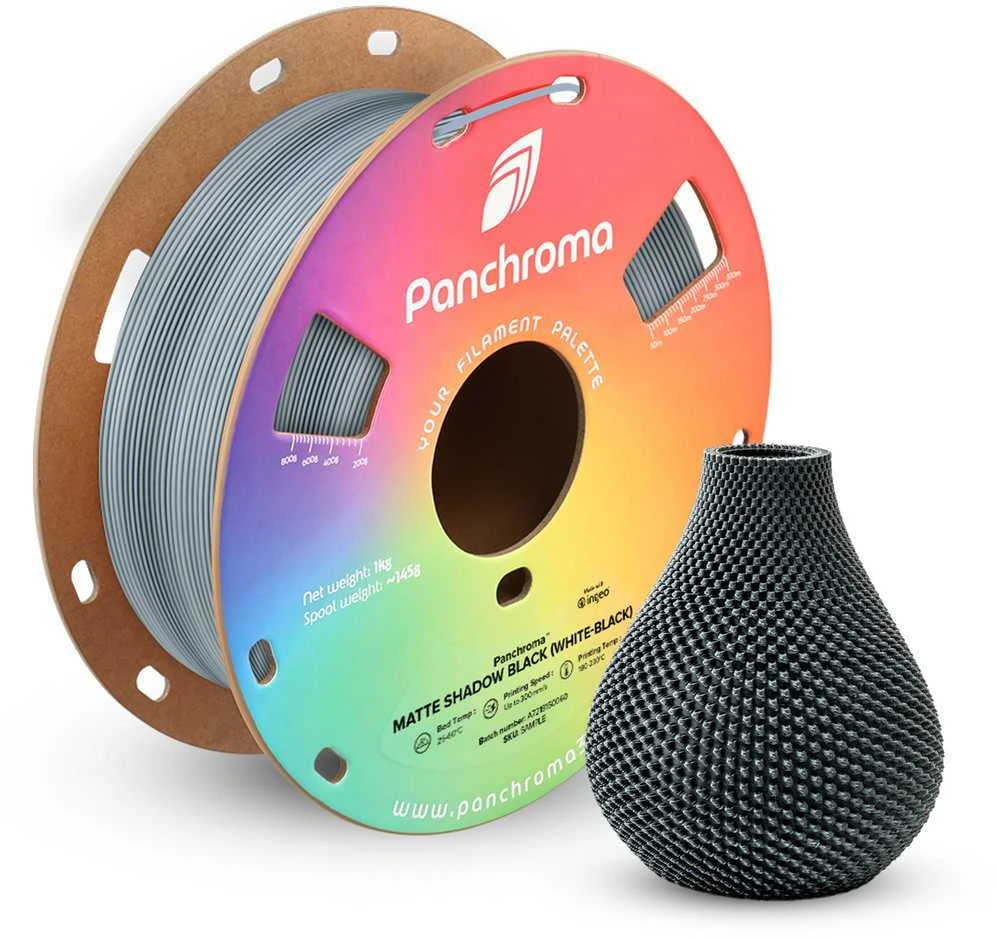 Polymaker Panchroma PLA Dual Matte 1.75mm 1kg -Foggy Oranžinis (Pilkas-Oranžinis)