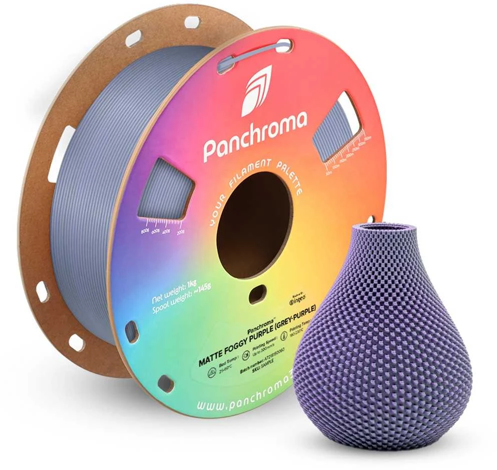 Polymaker Panchroma PLA Dual Matte 1.75mm 1kg - Foggy Violetinė (Pilkas-Violetinė)