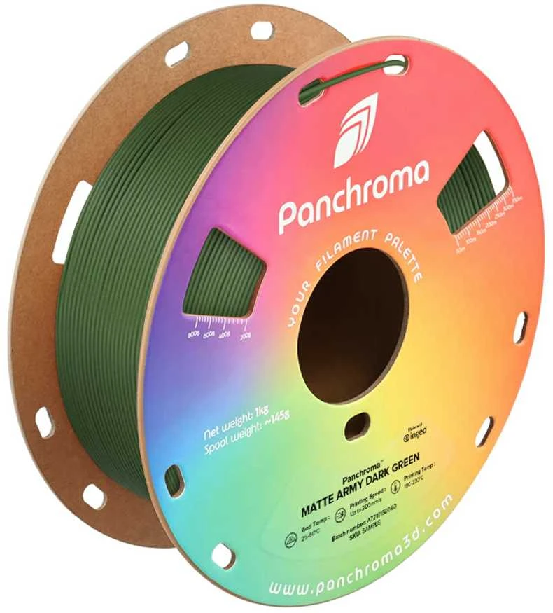 Polymaker Panchroma PLA MATTE Army 1.75mm 1kg - Army Raudona