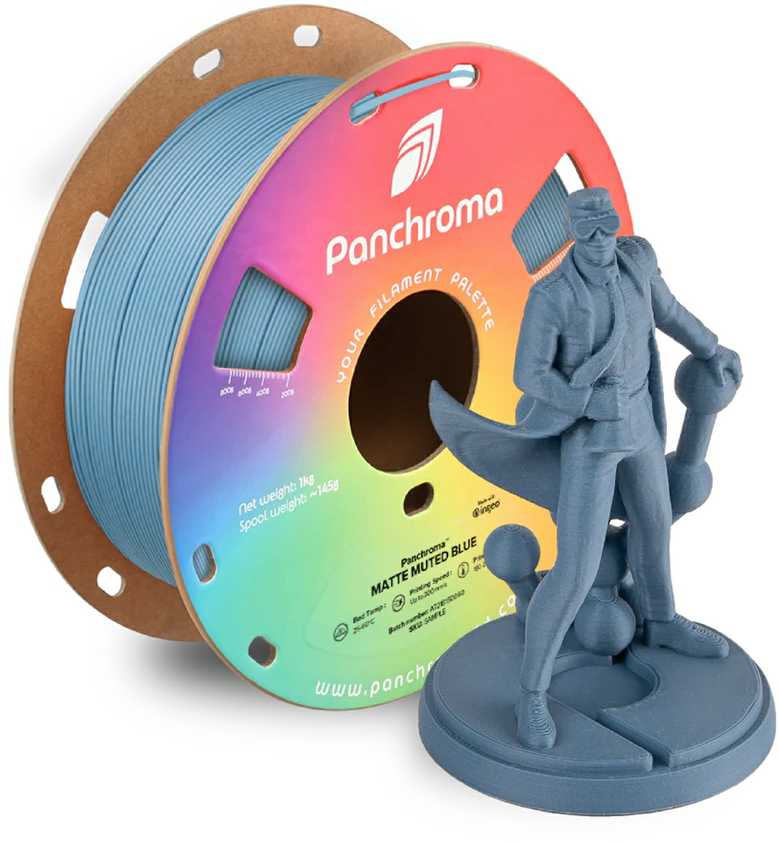 Polymaker Panchroma PLA Matte Muted 1.75mm 1kg - Muted Violetinė