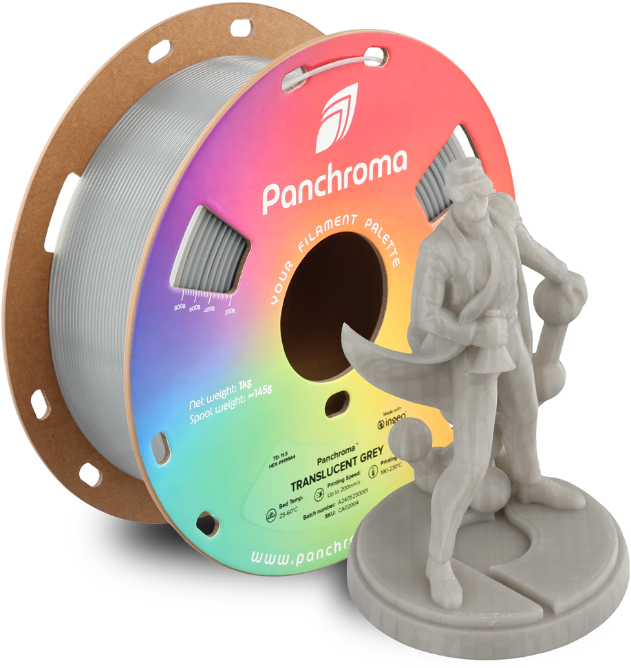 Polymaker Polimaker Panchroma PLA Translucent 1.75mm 1kg - Translucent Pilkas