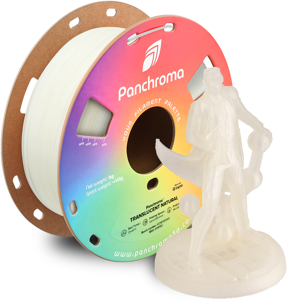 Polymaker Polimaker Panchroma PLA Translucent 1.75mm 1kg - Translucent Natural