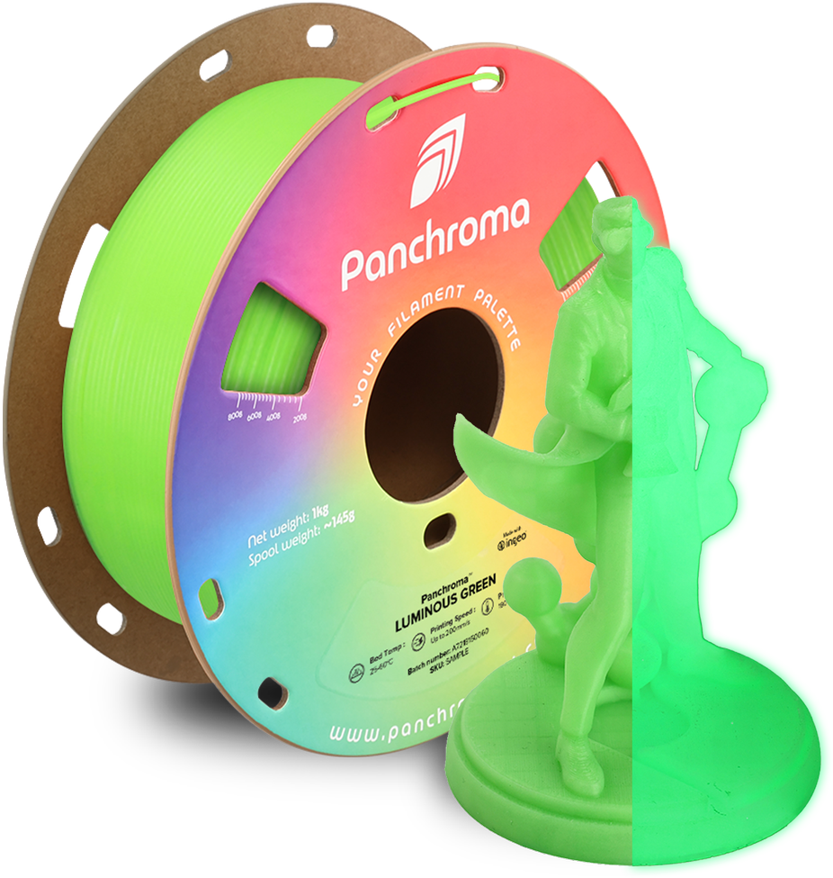 Polymaker Panchroma PLA Luminous 1.75mm 1kg - Luminous Mėlyna