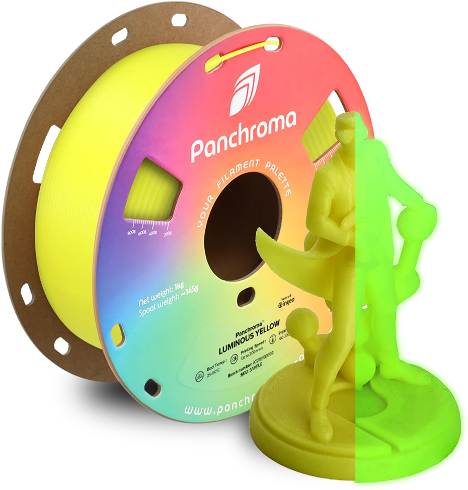 Polymaker Panchroma PLA Luminous 1.75mm 1kg - Luminous Žalias