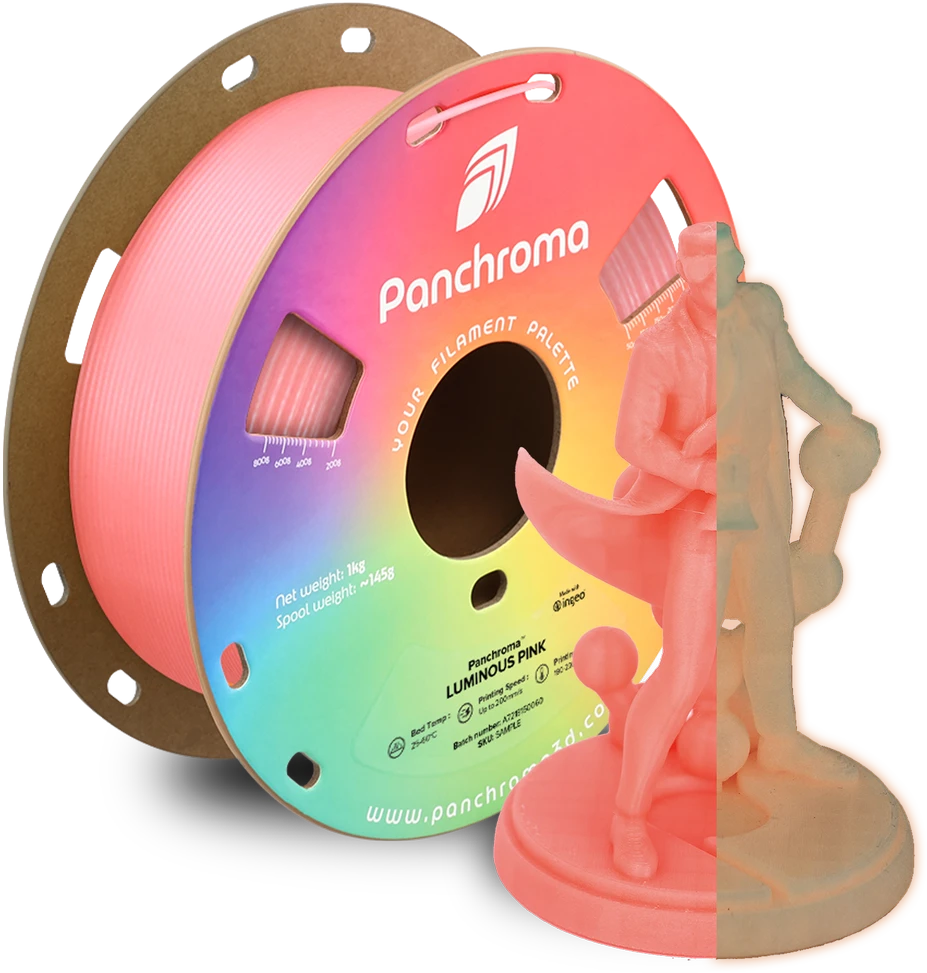 Polymaker Panchroma PLA Luminous 1.75mm 1kg - Luminous Geltona