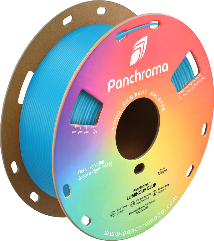 Polymaker Panchroma PLA Luminous 1.75mm 1kg - Luminous Mėlyna