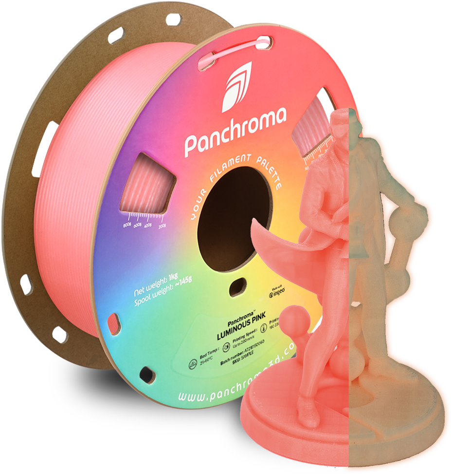 Polymaker Panchroma PLA Luminous 1.75mm 1kg - Luminous Mėlyna
