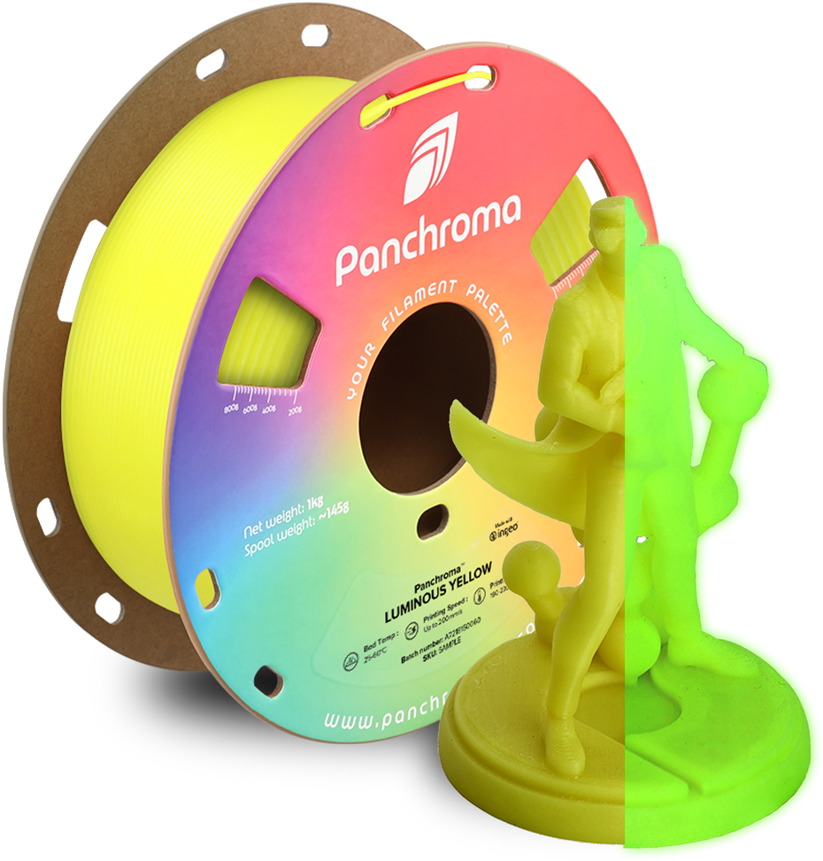 Polymaker Panchroma PLA Luminous 1.75mm 1kg - Luminous Mėlyna