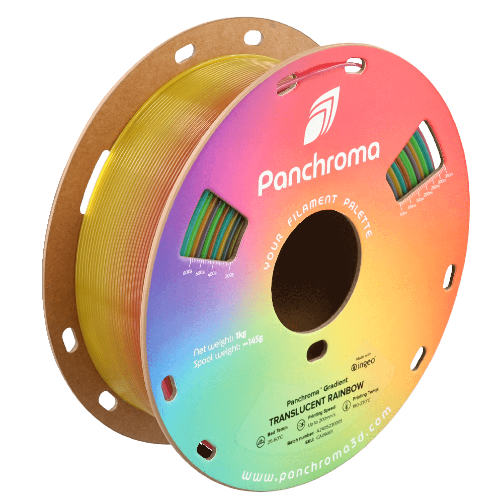 Polymaker Polimaker Panchroma PLA Gradient Rainbows 1.75mm 1kg - Translucent Rainbow