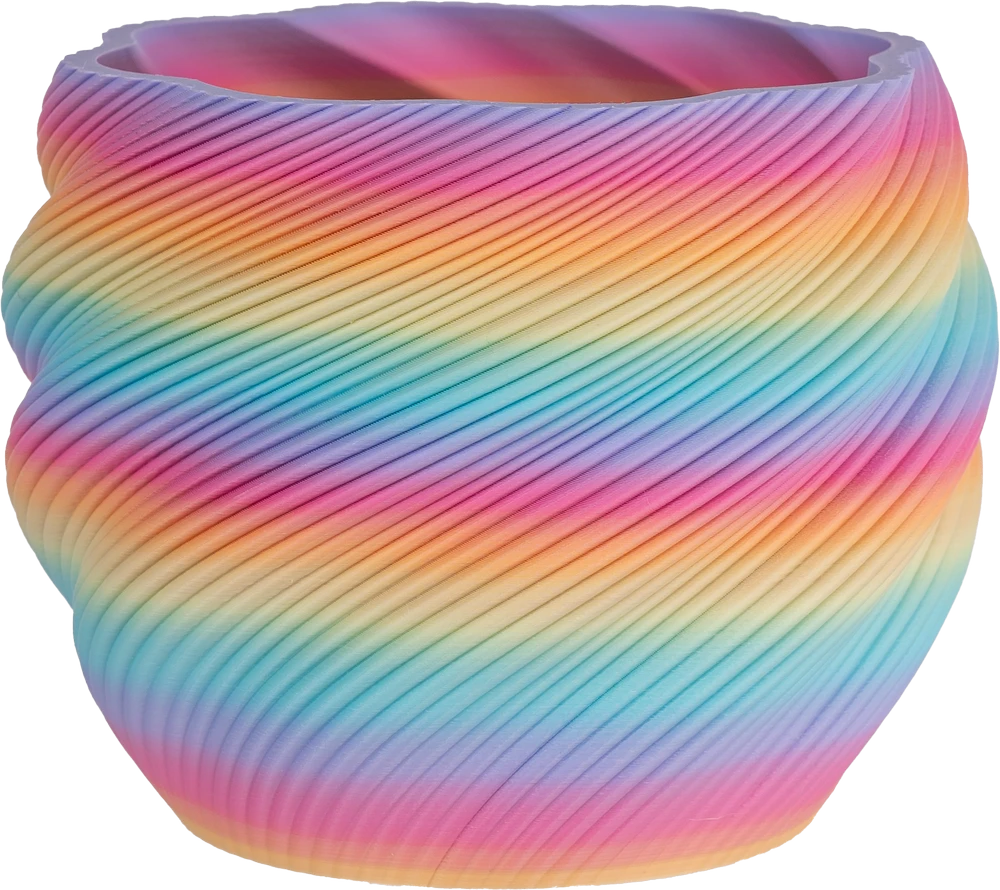 „Polymaker Panchroma PLA“ gradientiniai dažai „Rainbow“ 1,75 mm 1kg – pastelinės vaivorykštės spalvos