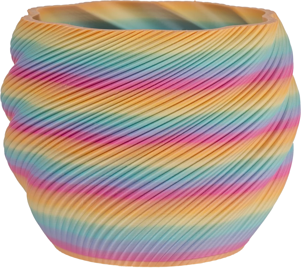 „Polymaker Panchroma PLA“ gradientiniai dažai „Rainbow“ 1,75 mm 1kg – pastelinės vaivorykštės spalvos