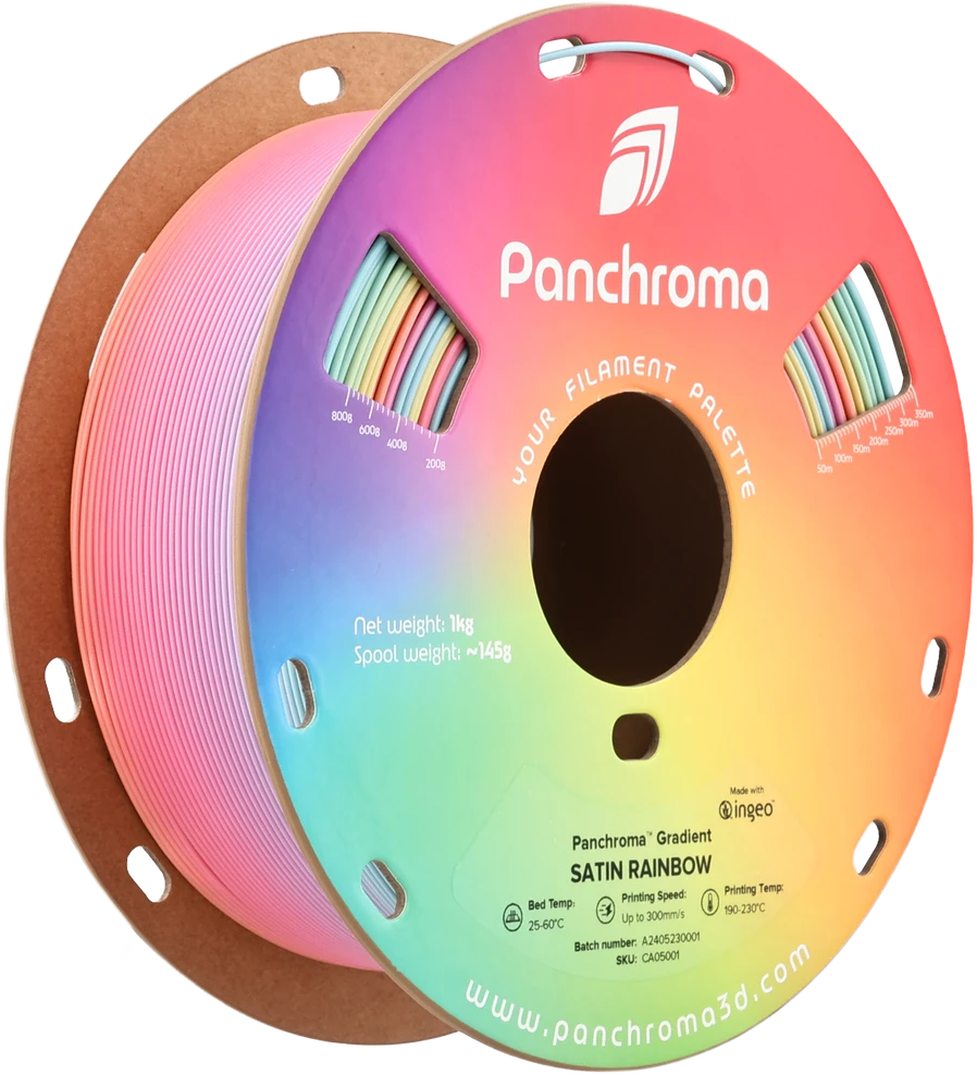 Polymaker Polimaker Panchroma PLA Gradient Rainbows 1.75mm 1kg - Satin Rainbow