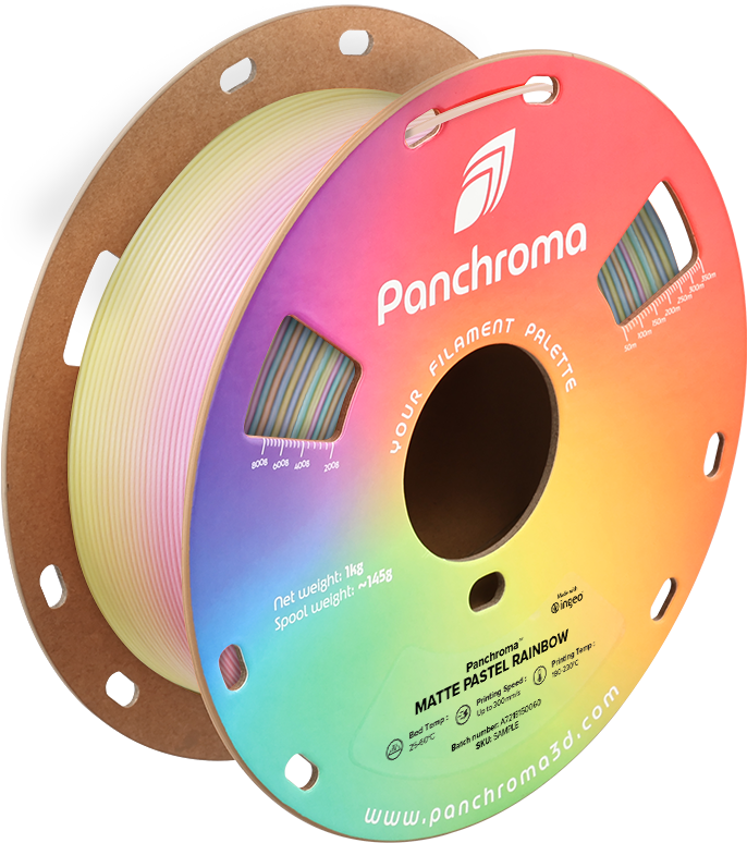 Polymaker Polimaker Panchroma PLA Gradient Rainbows 1.75mm 1kg - Translucent Rainbow