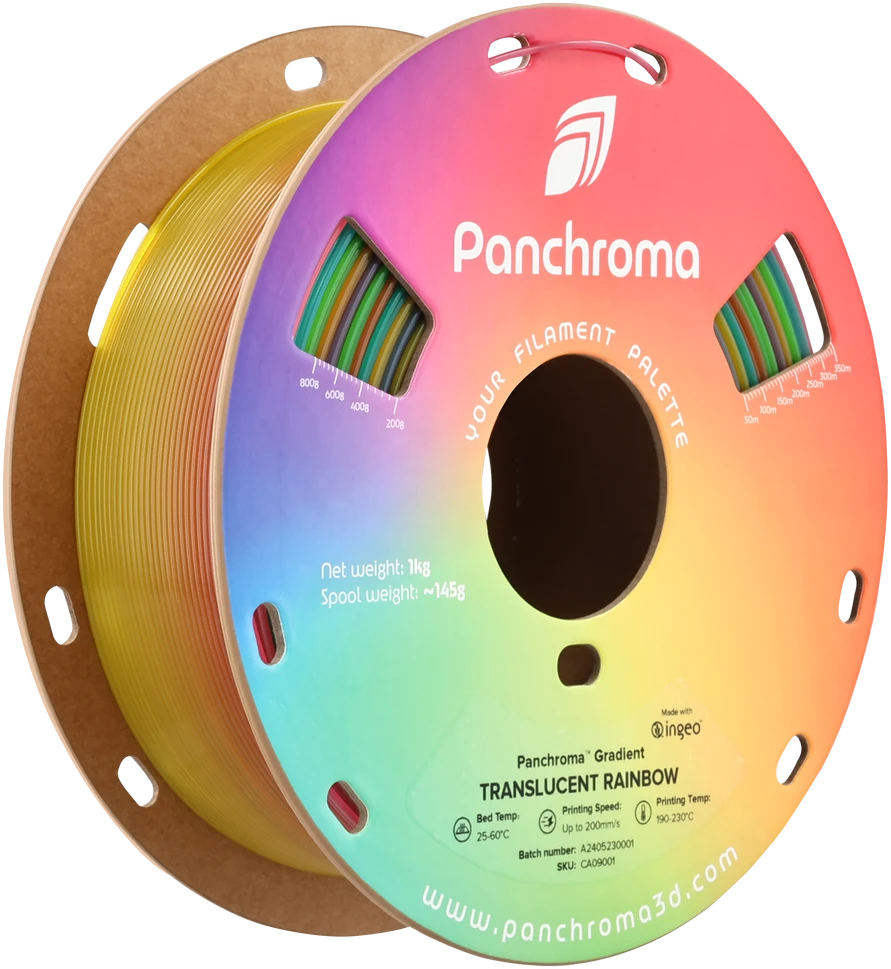 Polymaker Polimaker Panchroma PLA Gradient Rainbows 1.75mm 1kg - Satin Rainbow