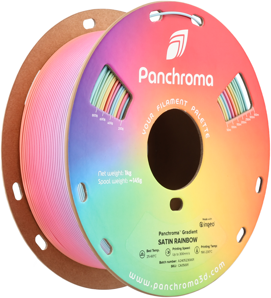 Polymaker Polimaker Panchroma PLA Gradient Rainbows 1.75mm 1kg - Translucent Rainbow