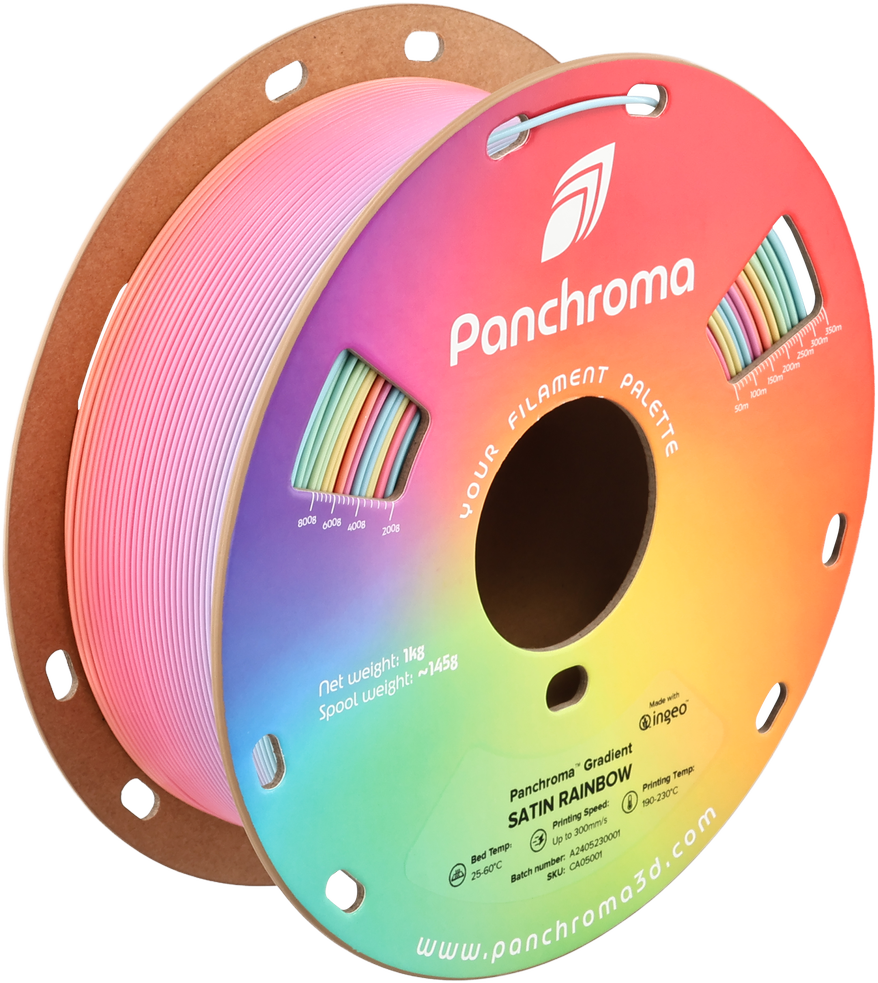 Polymaker Polimaker Panchroma PLA Gradient Rainbows 1.75mm 1kg - Translucent Rainbow