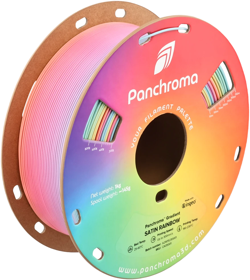 Polymaker Polimaker Panchroma PLA Gradient Rainbows 1.75mm 1kg - Satin Rainbow
