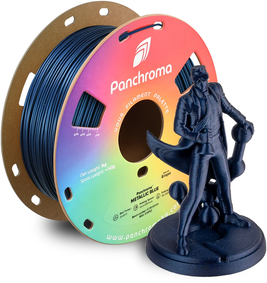 Polymaker Panchroma PLA Metallic 1.75mm 1kg - Metallic Mėlyna
