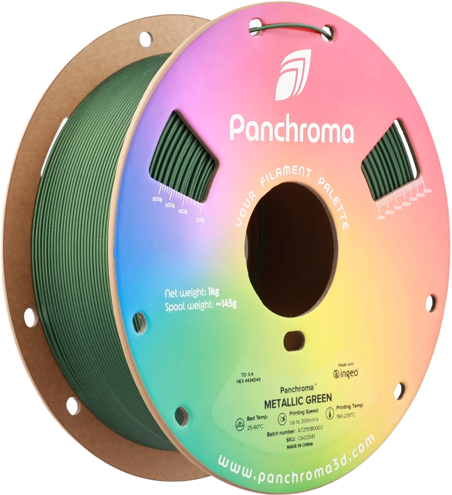 Polymaker Panchroma PLA Metallic 1.75mm 1kg - Metallic Žalias