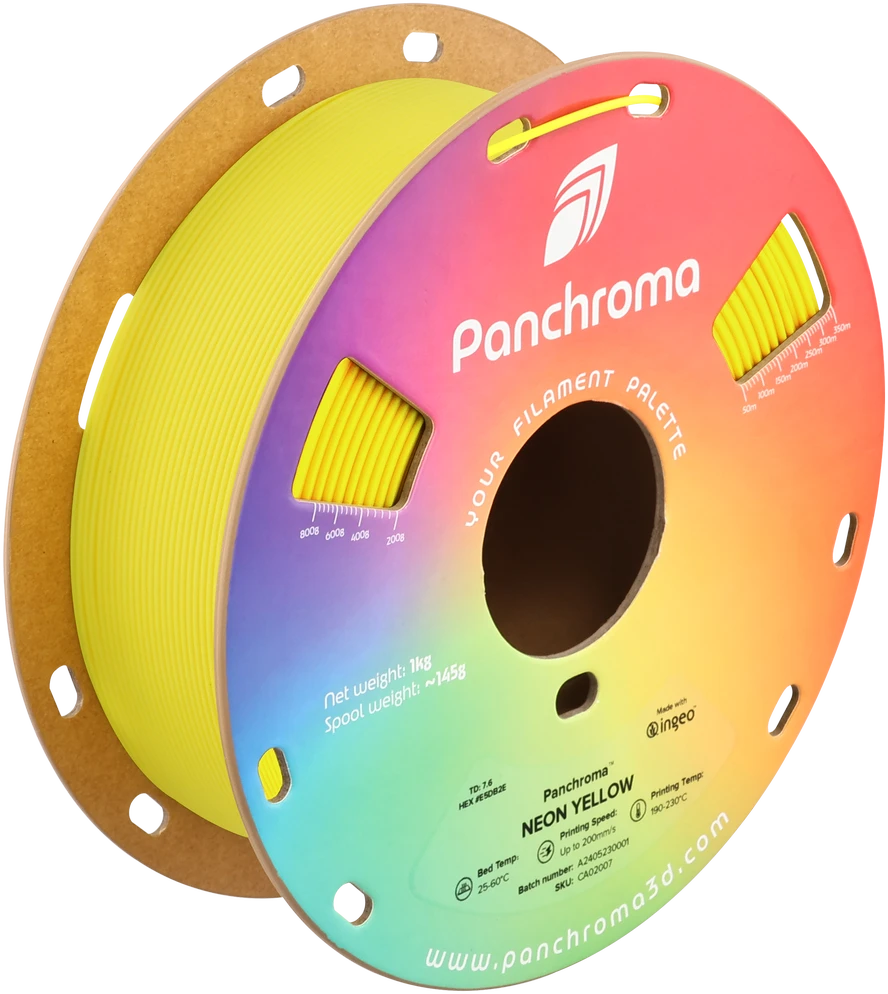 Polymaker Panchroma PLA Neon 1.75mm 1kg - Neon Geltona