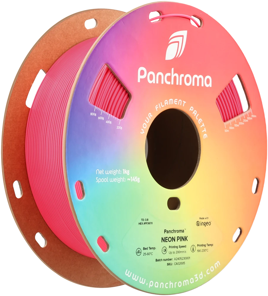Polymaker Panchroma Neon rožinis 3D siūlas ritėje
