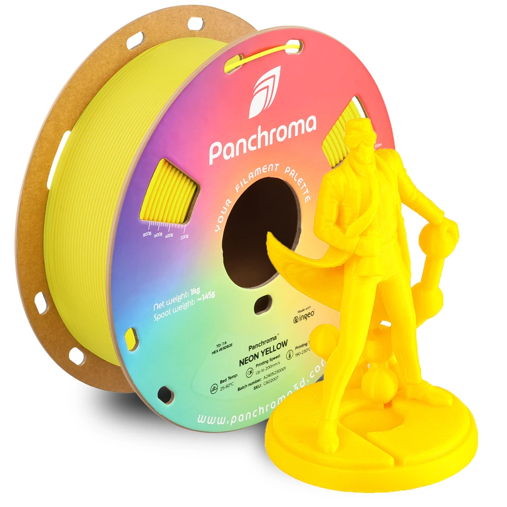 Polymaker Panchroma PLA Neon 1.75mm 1kg - Neon Geltona