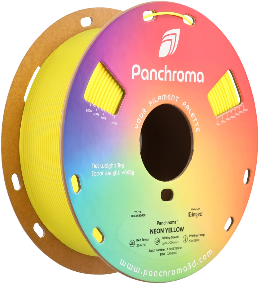 Polymaker Panchroma PLA Neon 1.75mm 1kg - Neon Geltona