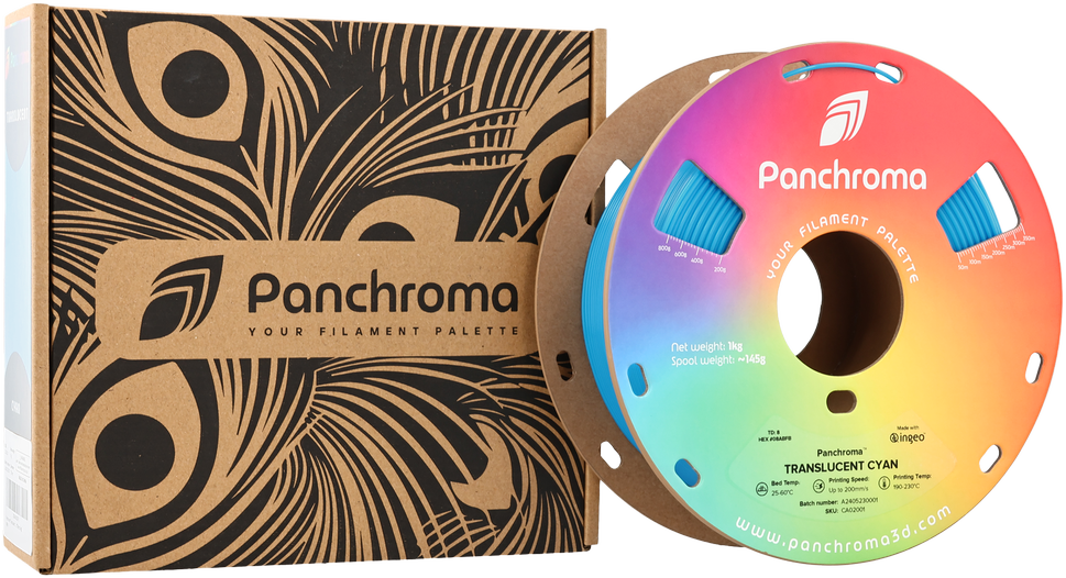 Polymaker Polimaker Panchroma PLA Translucent 1.75mm 1kg - Translucent Cyan