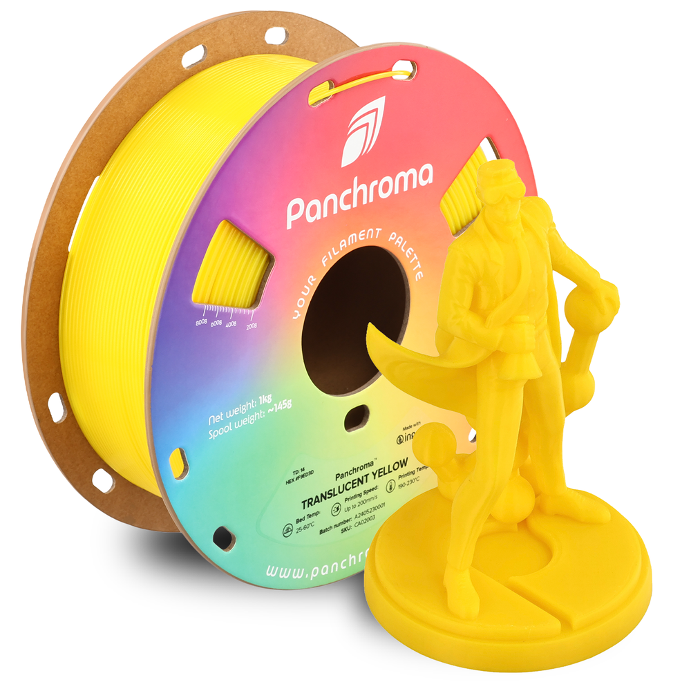 Polymaker Polimaker Panchroma PLA Translucent 1.75mm 1kg - Translucent Geltona