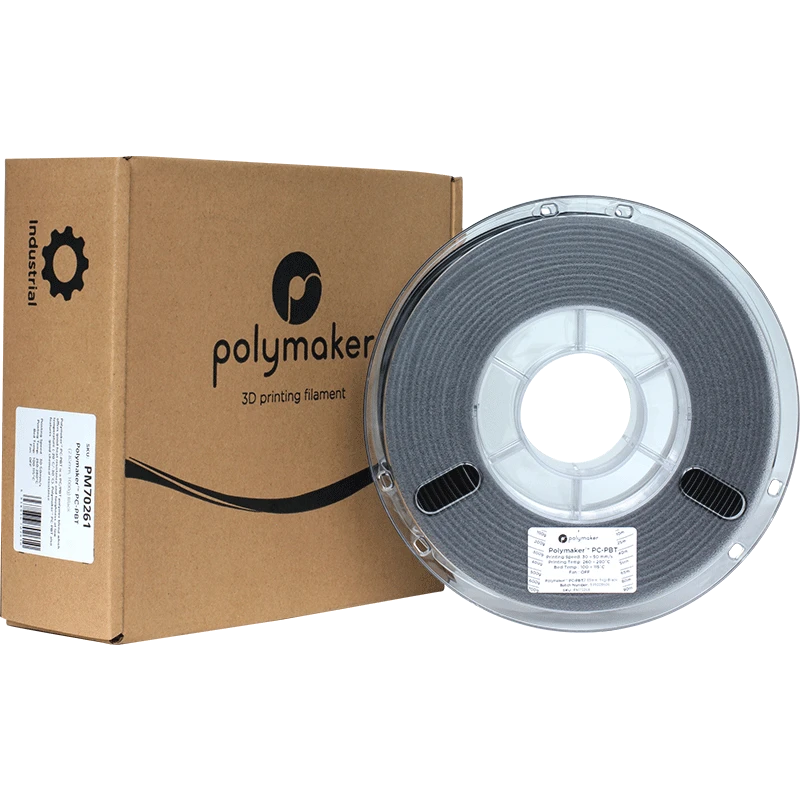 Polymaker PC-PBT juodas 3D spausdinimo siūlas ritėje