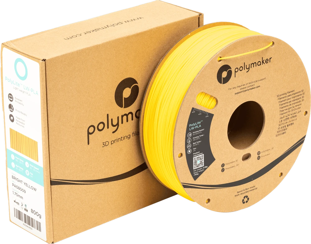 Polymaker PolyLite LW-PLA - 0.8kg - 1.75mm - Pilkas