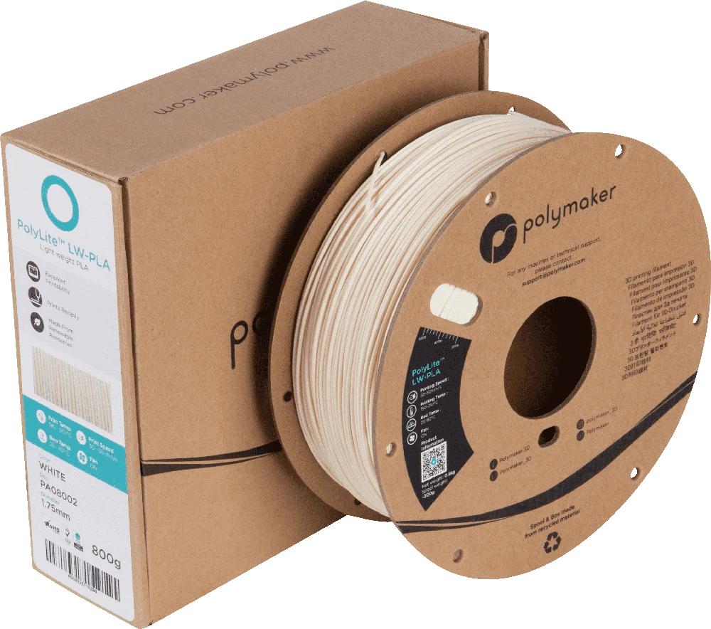 Polymaker PolyLite LW-PLA - 0.8kg - 1.75mm - Baltas