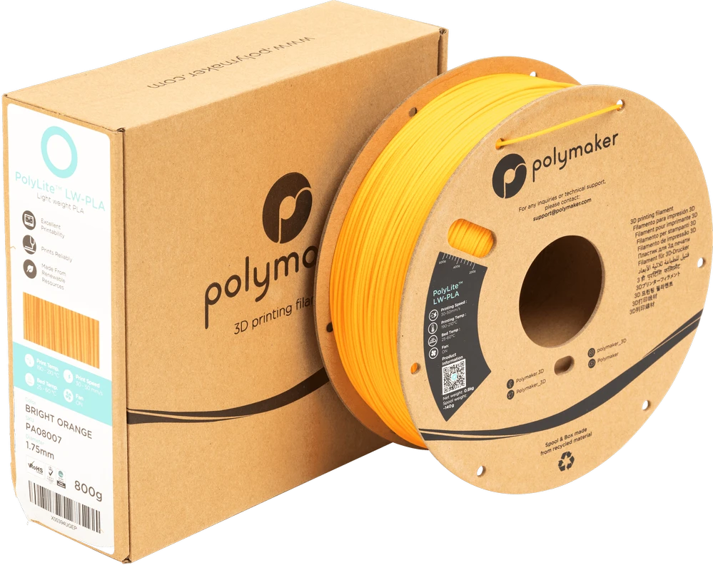 Polymaker PolyLite LW-PLA - 0.8kg - 1.75mm - Baltas