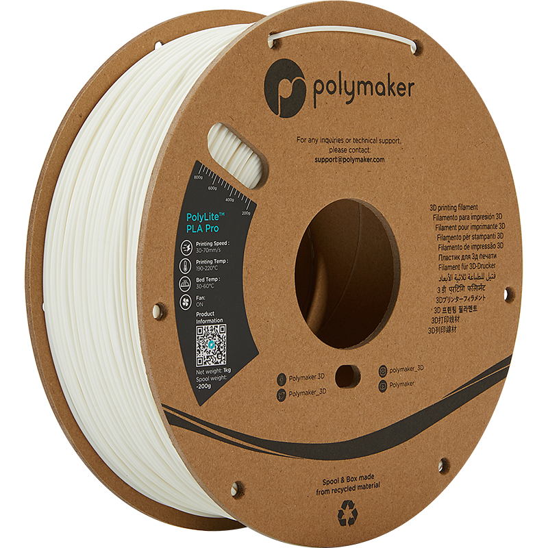Polymaker PolyLite PLA PRO - 1kg - 1.75mm - Oranžinis