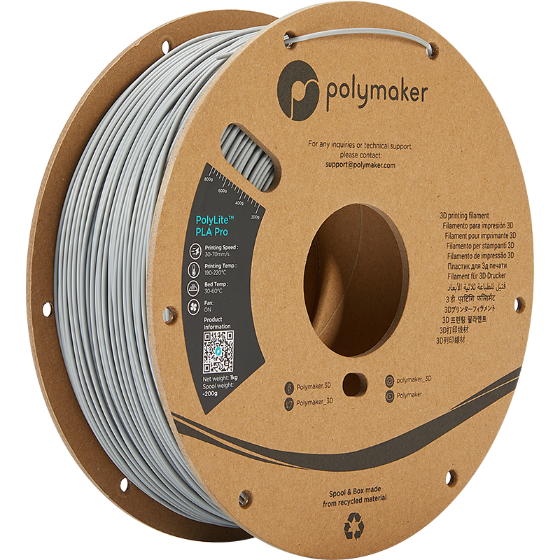 Polymaker PolyLite PLA PRO - 1kg - 1.75mm - Oranžinis