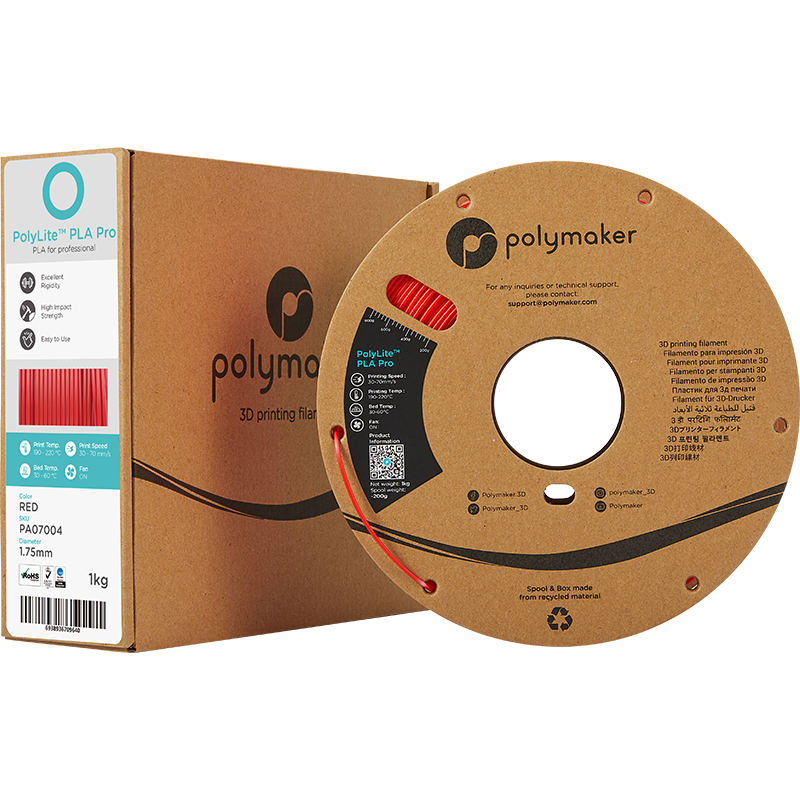 Polymaker PolyLite PLA PRO - 1kg - 1.75mm - Oranžinis