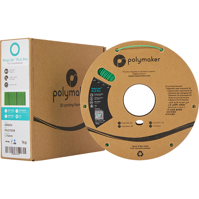 Polymaker PolyLite PLA PRO - 1kg - 1.75mm - Oranžinis