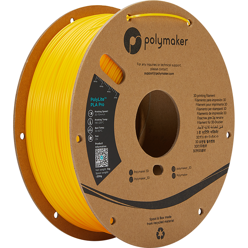 Polymaker PolyLite PLA PRO - 1kg - 1.75mm - Oranžinis