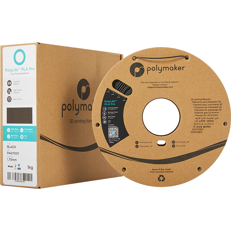 Polymaker PolyLite PLA PRO - 1kg - 1.75mm - Oranžinis